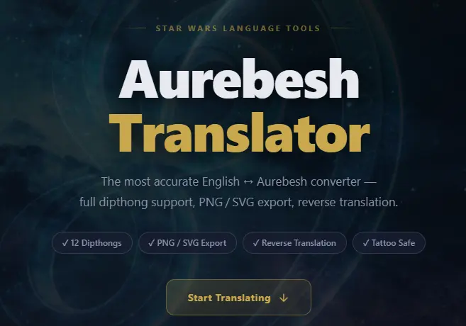 Free Aurebesh Translator