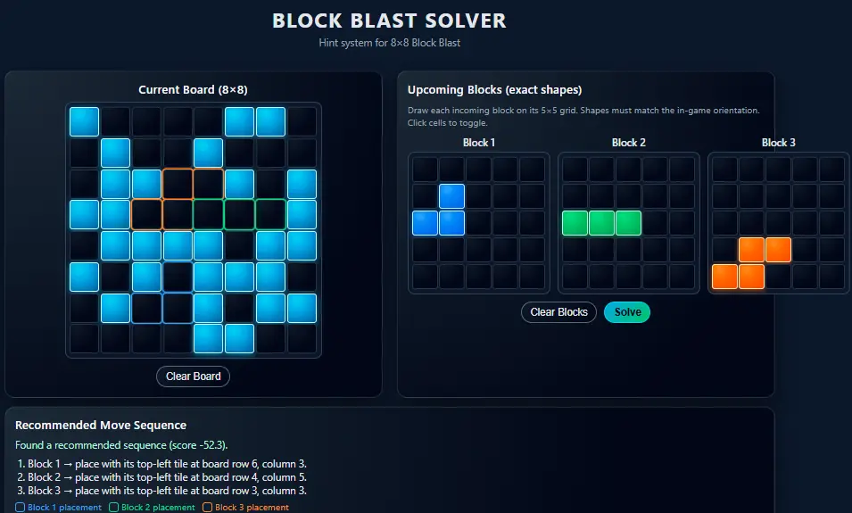 BlockBlastSolver